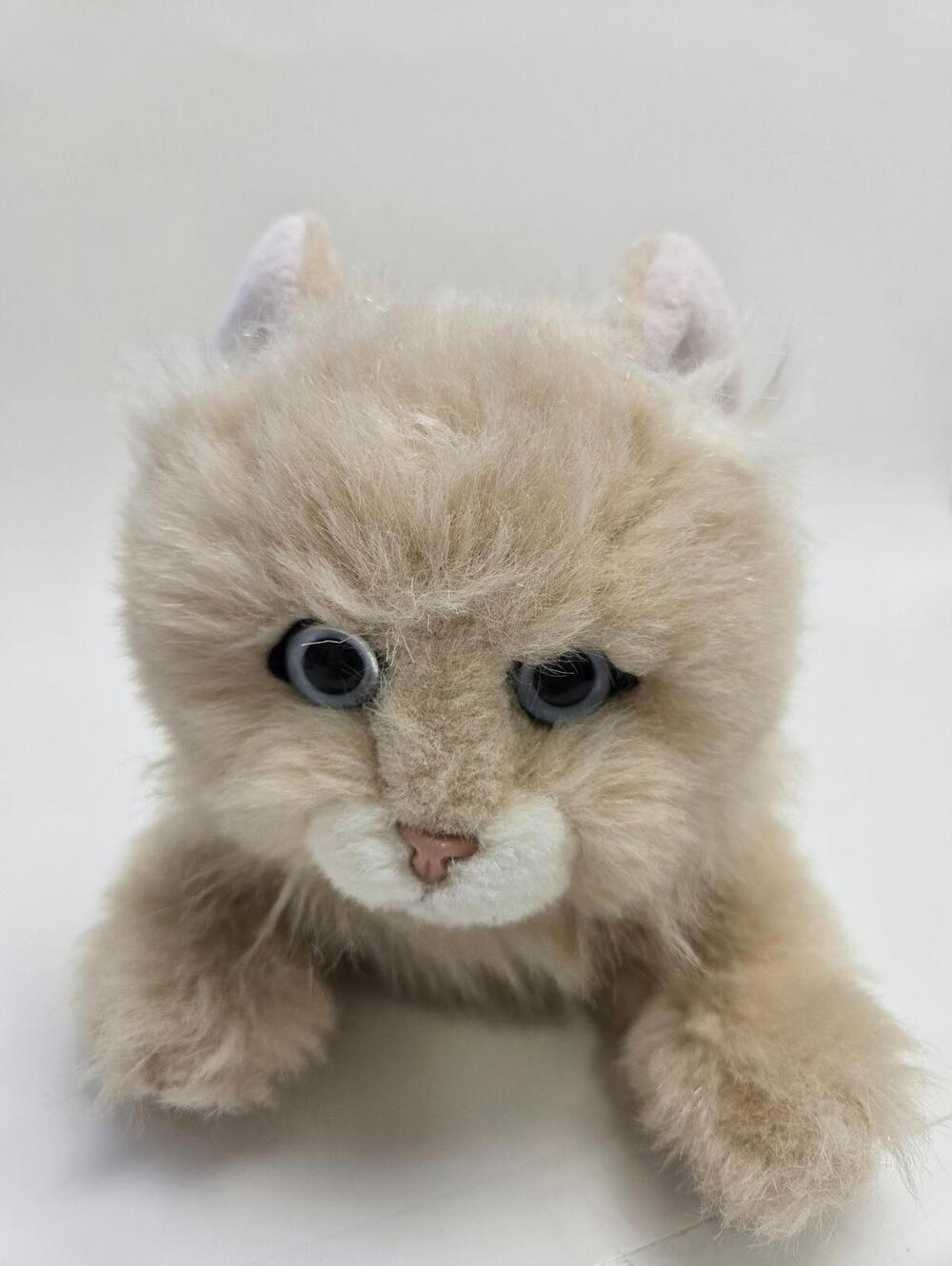 Russ Plush “Tawny” the Beige Cat, Rare Vintage Collectible (11 inch)